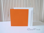 Doppelkarten - Faltkarten quadratisch orange mit Kuvert & Einleger weiß