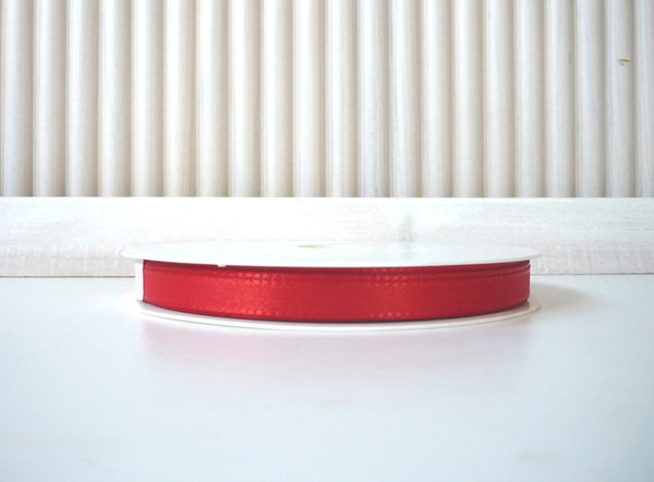 5 Meter Dekoband - Taftband - Basisband 8 mm rot