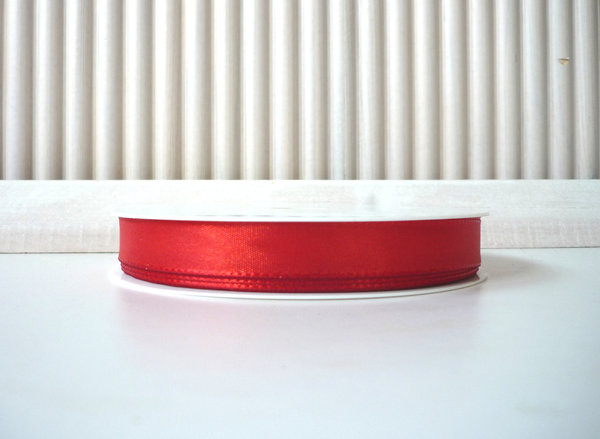 5 Meter Schleifenband - Taftband - Basisband 15 mm rot