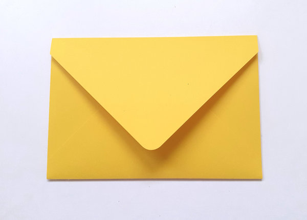 10 Briefumschläge Kuverts B6 sonnen gelb 120 g/m²