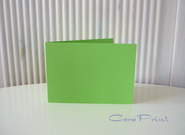 Doppelkarten A6 Querformat grün 230 g/m²