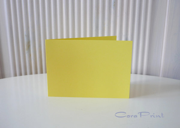 Doppelkarten A6 Querformat gelb 230 g/m²