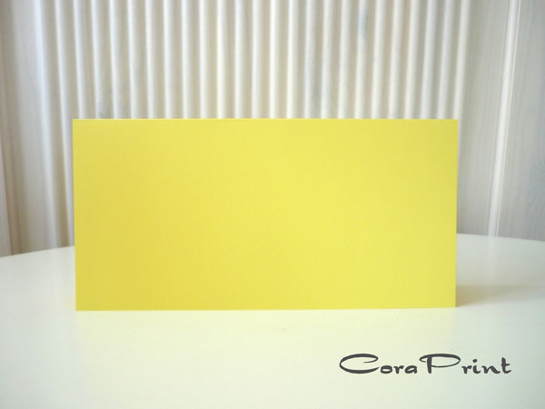 Doppelkarten Din Lang gelb 160 g/m²
