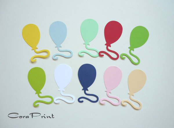 50 Stanzteile Luftballon - Farbe wählbar