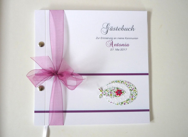 Gästebuch zur Kommunion Konfirmation Serie "Antonia"