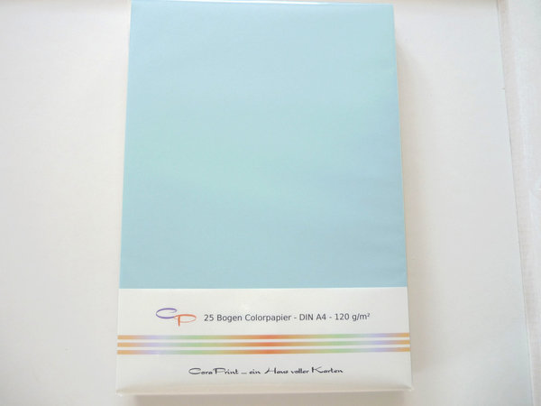 25 Bogen Colorpapier 120 g/m²  - Bastelpapier - eisblau