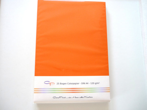 25 Bogen Colorpapier 120 g/m² - Bastelpapier  - orange