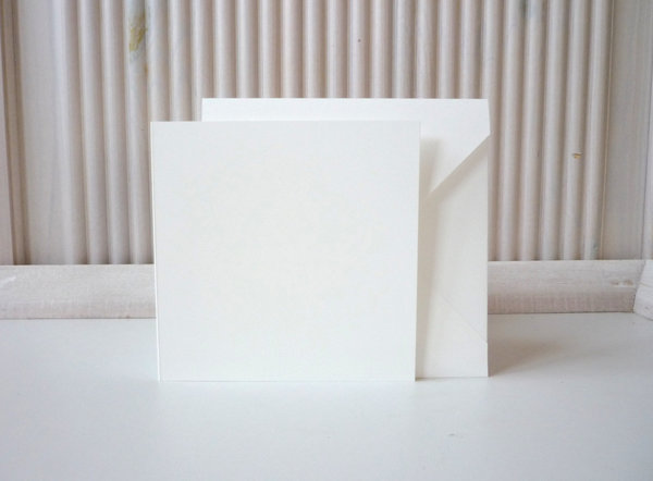 10 Doppelkarten quadratisch natur mit Kuverts