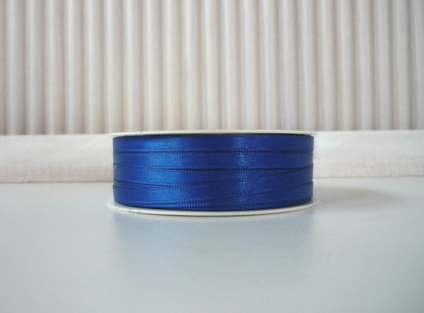 5 Meter Doppelsatinband 6 mm blau