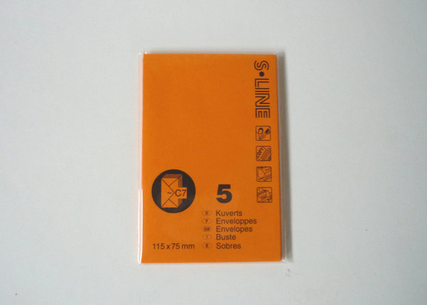 5 Miniumschläge orange 75 x 115 mm - Artoz