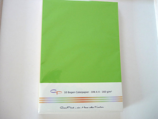 10 Bogen Bastelkarton 160 g/m² grün