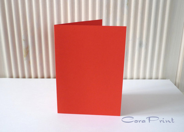 10 Doppelkarten A5 rot - 160 g/m²