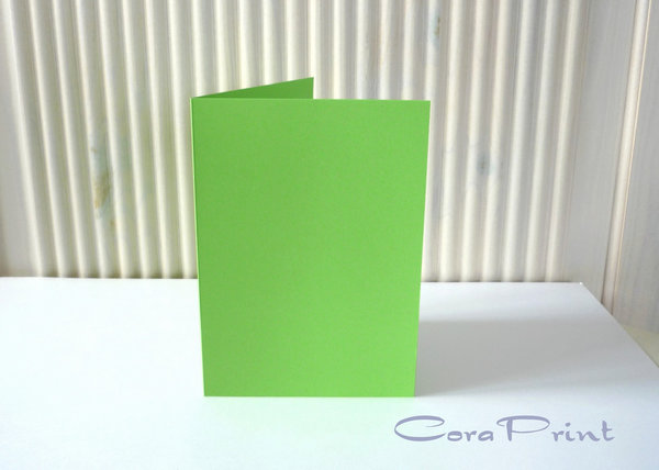 10 Doppelkarten A5 grün - 160 g/m²