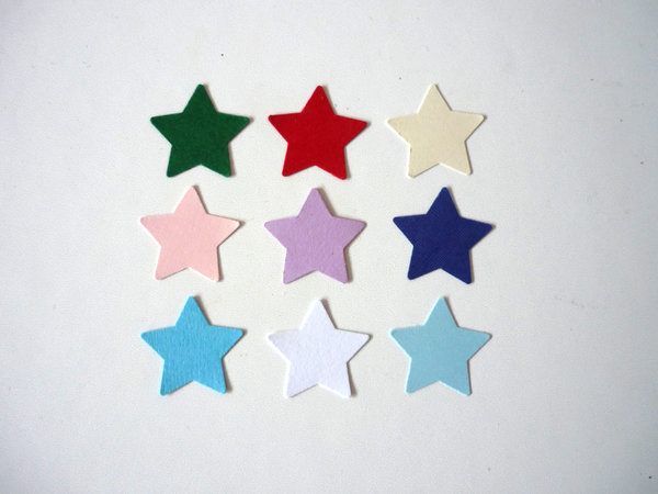 100 Stanzteile kleiner Stern Farbwahl