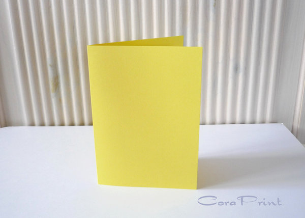 Doppelkarten Faltkarten gelb A6 - 160 g/m² Staffelpreise