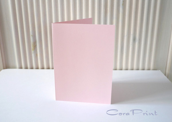 Doppelkarten Faltkarten rosa A6 - 160 g/m² Staffelpreise